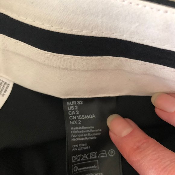 HM Studio A/W 2014 Black Tuxedo Pleat Pants Ribbon Stripe Tapered Relaxed 2 NEW - Picture 4 of 11